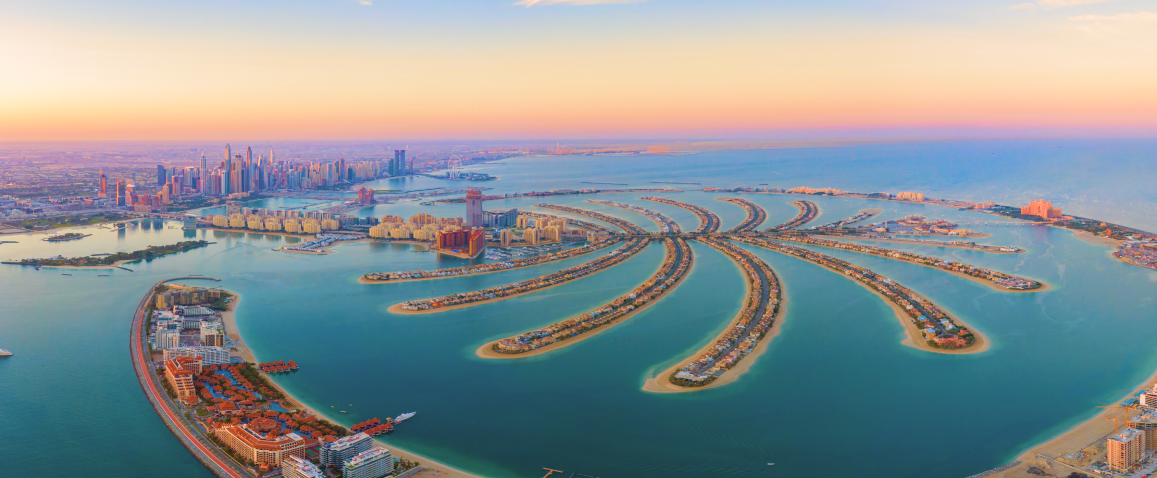 Palm Jumeirah - sztuczna wyspa w kształcie palmy, Dubai z Anex Tour