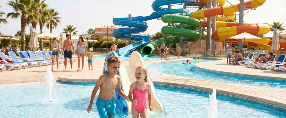dzieci w parku wodnym w Egipcie, ferie z Anex Tour