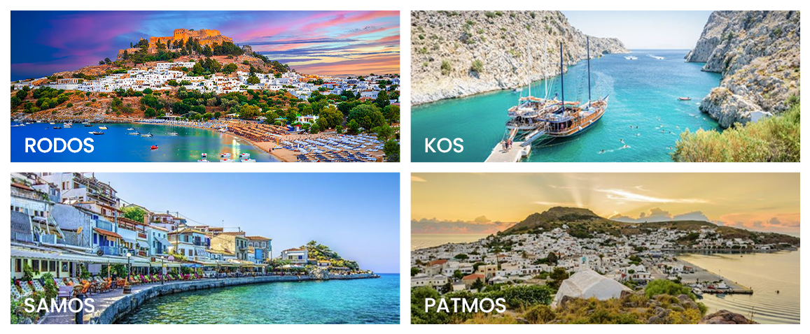 cztery Wyspy Greckie podczas resju Selectum Blu Cruises