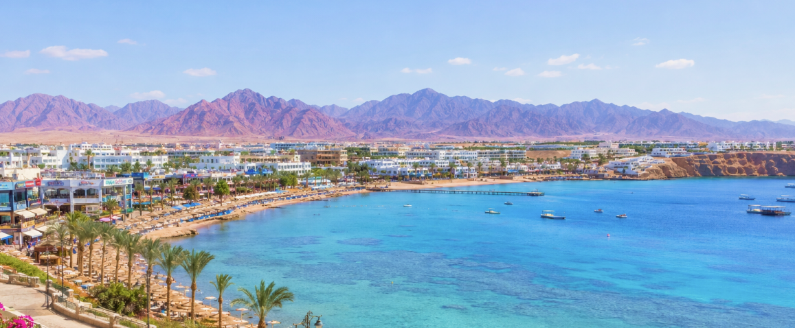 Naama Bay, Sharn el Sheikh, Egipt widok na zatokę