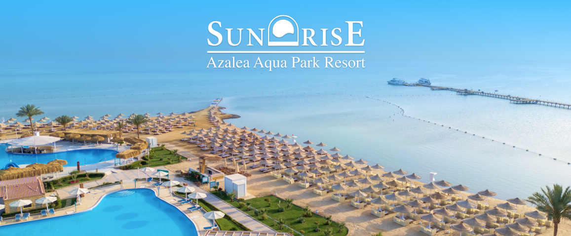 widok na teren hotelu Sunrise Azalea Aqua Park Resort, Egipt